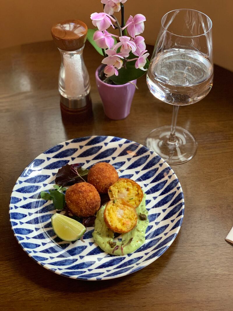 Gaz Smith's hake, prawn and spinach fishcakes with wild garlic, paprika and lime mayo