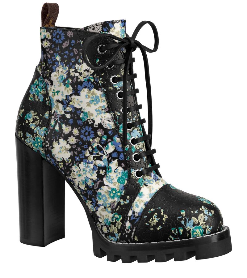 Star Trail floral ankle boots by Louis Vuitton, €1,350 at Brown Thomas