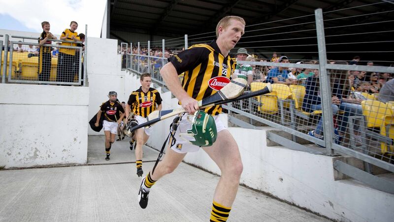 Henry Shefflin takes to the field after being named as a late addition to the Kilkenny panel for their clash with Tipperary in 2013. Photograph: Morgan Treacy/Inpho