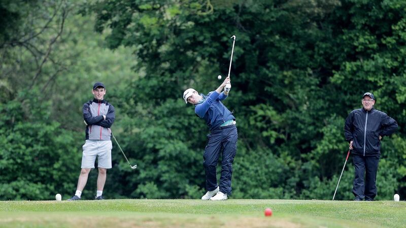 A view of golfers playing Craddockstown last year when courses initially reopened in May. Photo: Laszlo Geczo/Inpho