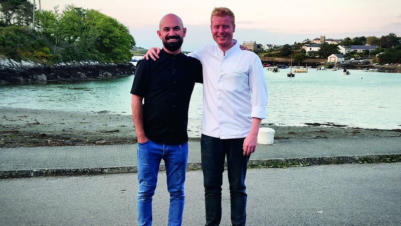 Michelin star holder Ahmet Dede of Dede in Baltimore with Mark Moriarty. Photograph: Mark Boland