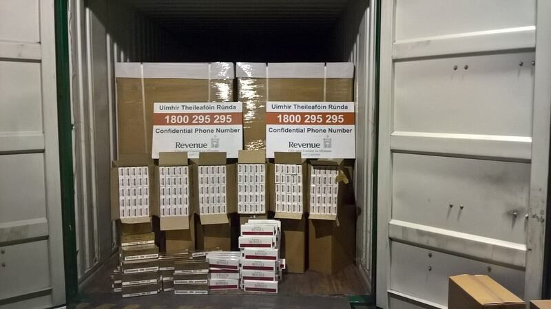 The shipment was found in a shipping container aboard a vessel from Rotterdam. Photograph: Revenue
