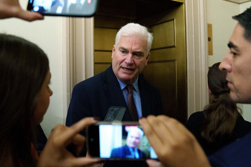 Tom Emmer has indicated he will not run for speaker and will instead try to be House majority leader. Photograph: Will Oliver/EPA
