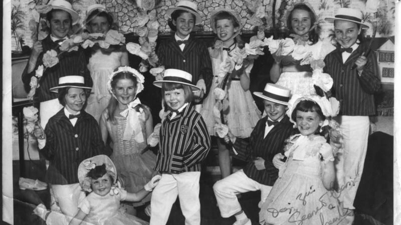 Pupils take part in an early Billie Barry Stage School performance 1965,  the year after the school opened