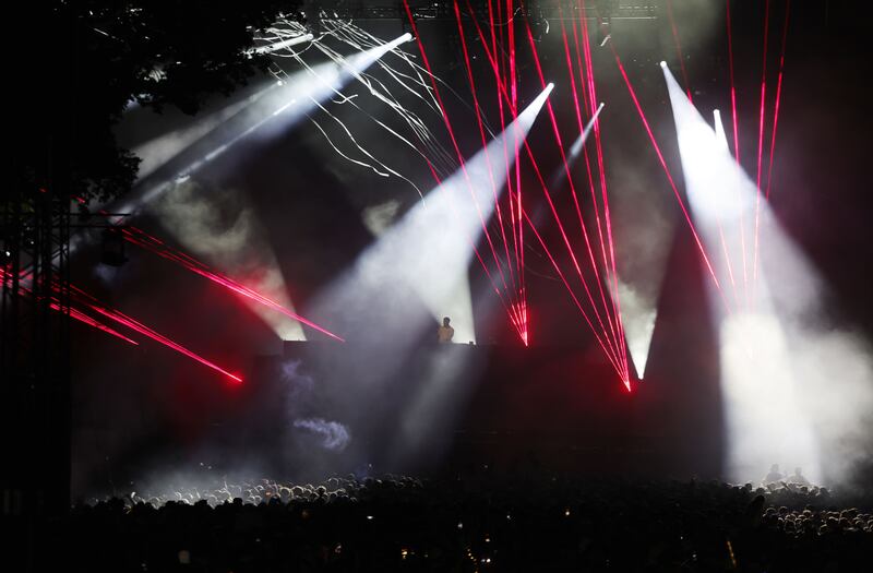 Electric Picnic: Calvin Harris on the Main Stage. Photograph: Alan Betson 
