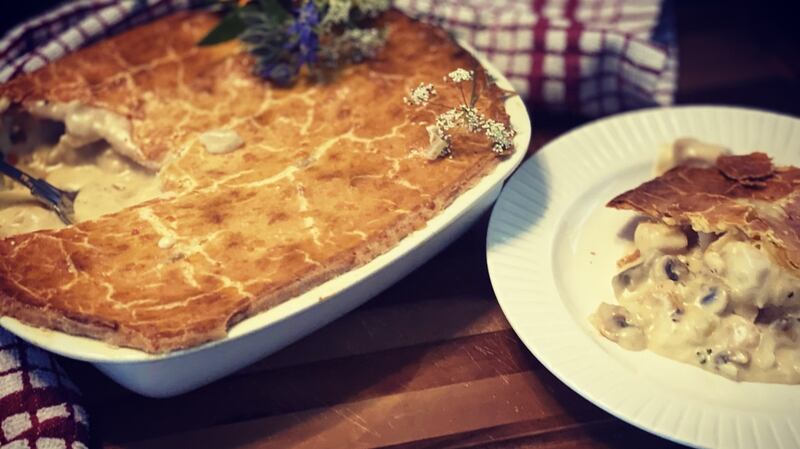 Janice Casey Bracken’s chicken and mushroom pie with a cheddar cheese pastry