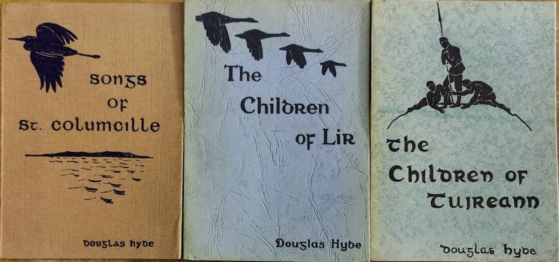 First editions of Songs of St Columcille, The Children of Lir and The Children of Tuireann  (€400-€700) by Douglas Hyde, Ireland's first president, published in the 1940s