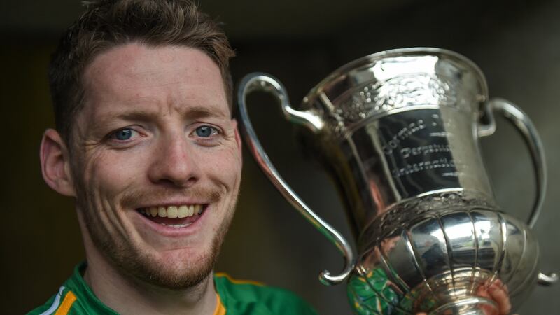 Conor McManus, Ireland vice-captain, during the Ireland International Rules Series team announcement at Croke Park. Photograph: David Fitzgerald/Sportsfile