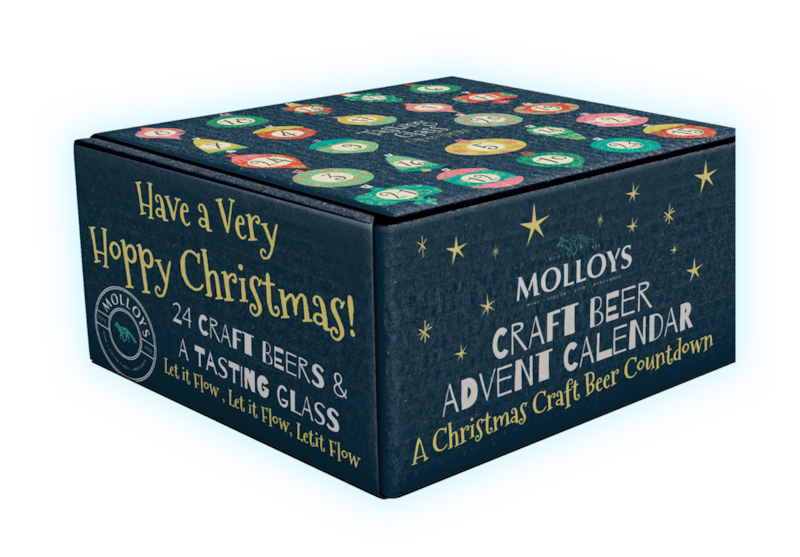 The Molloys Liquor Store Advent calendar contains 24 cans of craft beer