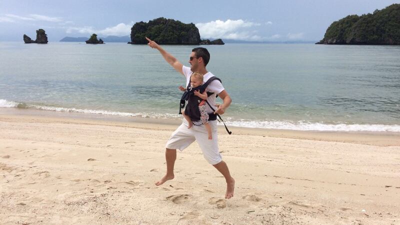 John Lee and his daughter Rosa, in Langkawi
