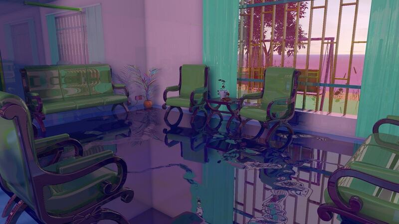 Slide from Illusions of Love Dyed by Sunset, by Bassam Al Sabah