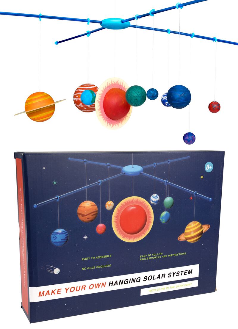 Make Your 0wn Hanging Solar System kit, €19.95, Rex London Ireland.