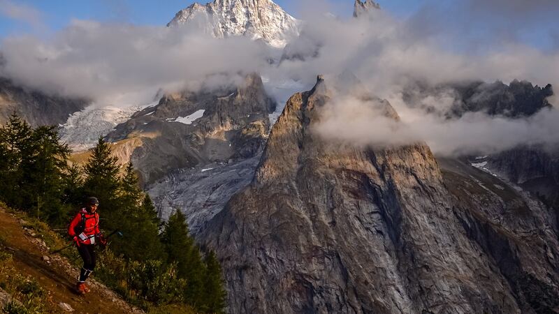 UTMB racing route in 2018.