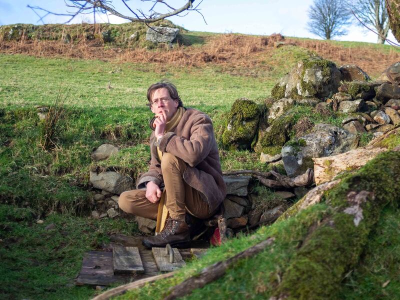 Manchán Magan presenting Ag Triall ar an Tobar. Photograph: TG4