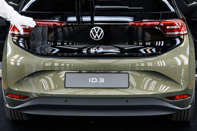 There is only one ID.3 model currently available on Leaseplan and it costs €566 per month. Photograph: by Jens Schlueter/AFP via Getty Images