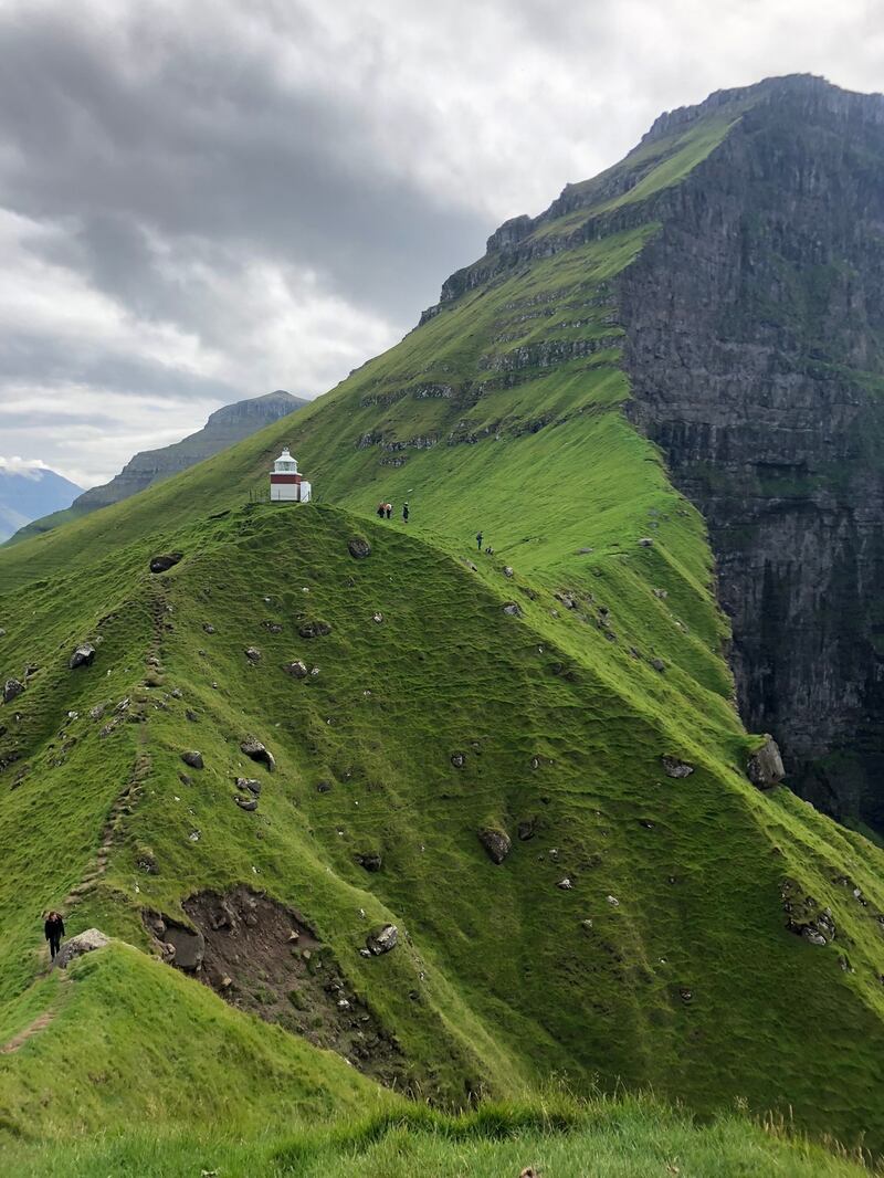 Kallur Lighthouse on Kalsoy, an island in the Faroe Islands. Photograph: Joseph O’Connor