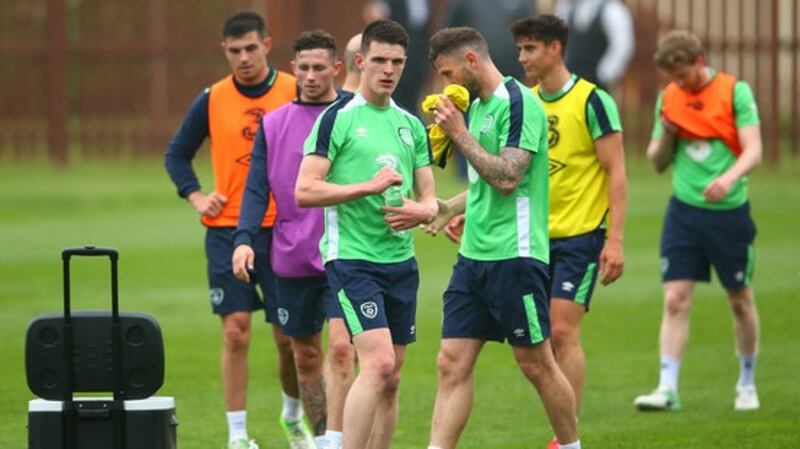 Wet Ham’s Declan Rice made his first appearance off the bench in the final game of last season before receving his first Ireland call-up. Photograph: Cathal Noonan/Inpho