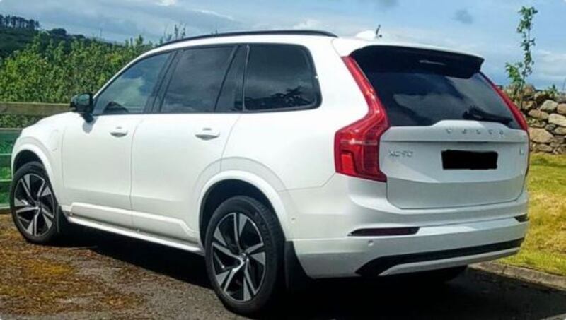 A 2023 Volvo XC90 vehicle was seized during Cab raids in Donegal and Dublin. Photograph: Cab/X