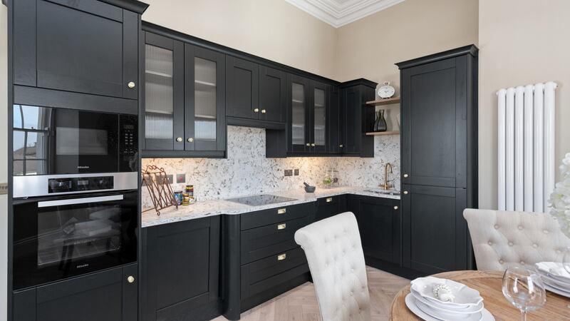 The kitchen in the apartment.