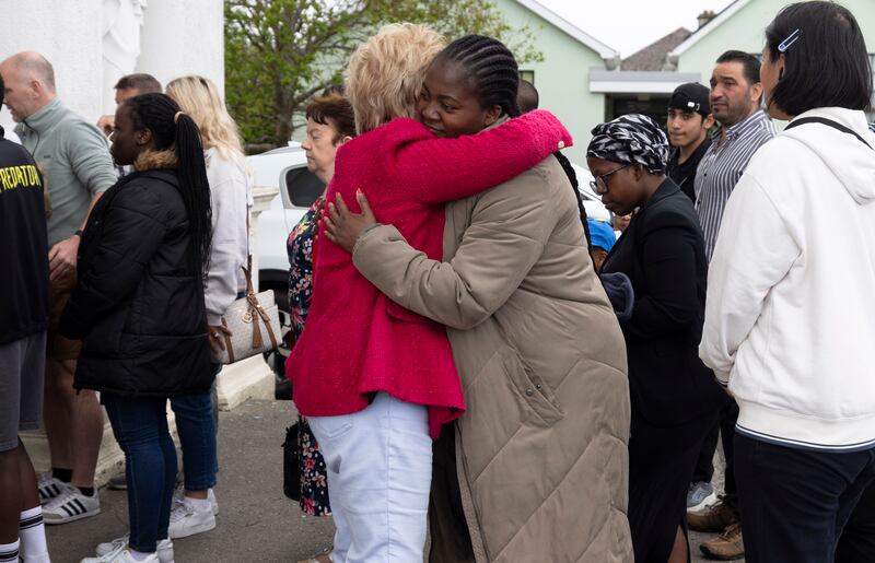 People arrive for a prayer vigil is held in St Mary’s Oratory in Buncrana, Co. Donegal. Photograph: by Joe Dunne