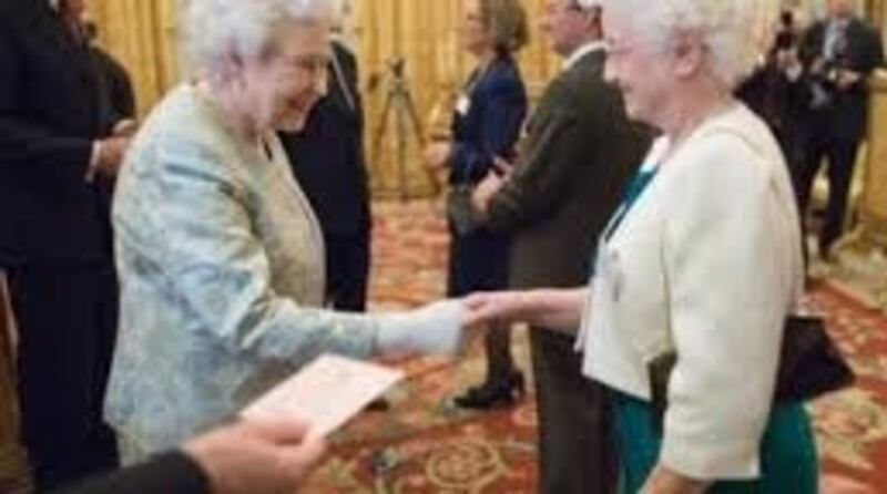 Alice Kennedy with Queen Elizabeth