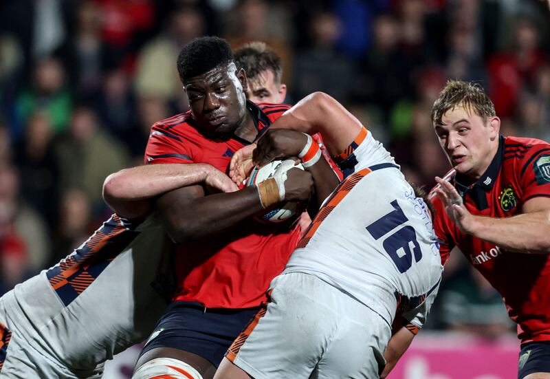 Munster's Edwin Edogbo. Photograph: Dan Sheridan/Inpho
