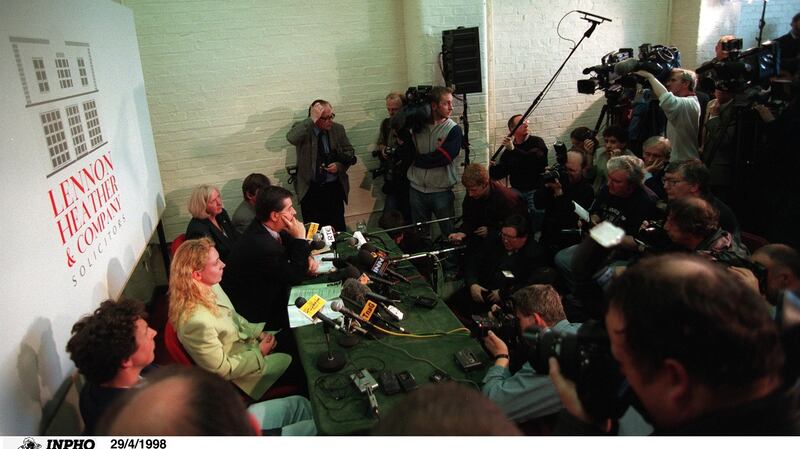 Michelle Smith defends herself against allegations of doping in 1998. Photograph: Inpho