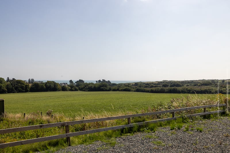 Views to the sea over rolling farmlands