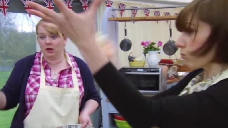 Cathryn says goodbye to her strudel dough. Photograph: Love Productions