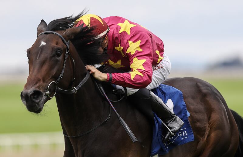 Al Riffa in action: O’Brien’s son Joseph is pitching his 2022 National Stakes winner Al Riffa into the fray, and he is the only other proven Group One winner in the field. Photograph: Lorraine O'Sullivan/PA Wire