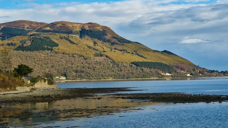 Commons Loop walk in Louth offers splendid views across  Carlingford Lough to the  outline of the Mourne Mountains.