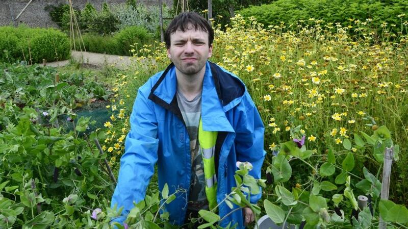 Darragh Smith in the walled garden in Marley Park, in Dublin. Photograph: Cyril Byrne