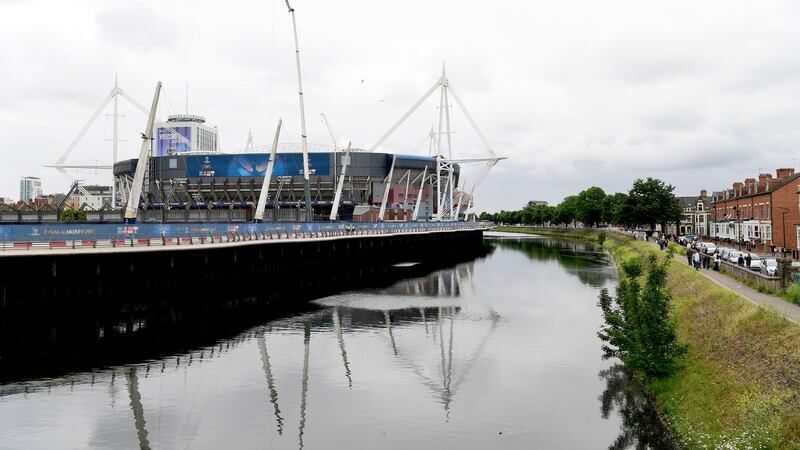 A view of the Principality Stadium and the River Taff. Photograph: Shaun Botterill/Getty