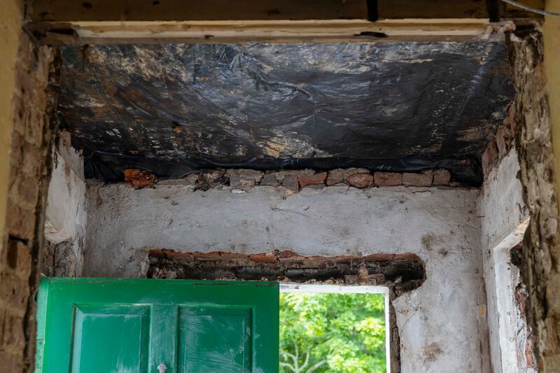 The front porch was rank when it was stripped back, whereas the main body of the house was in pretty good shape given its age. Photograph: Patrick Browne
