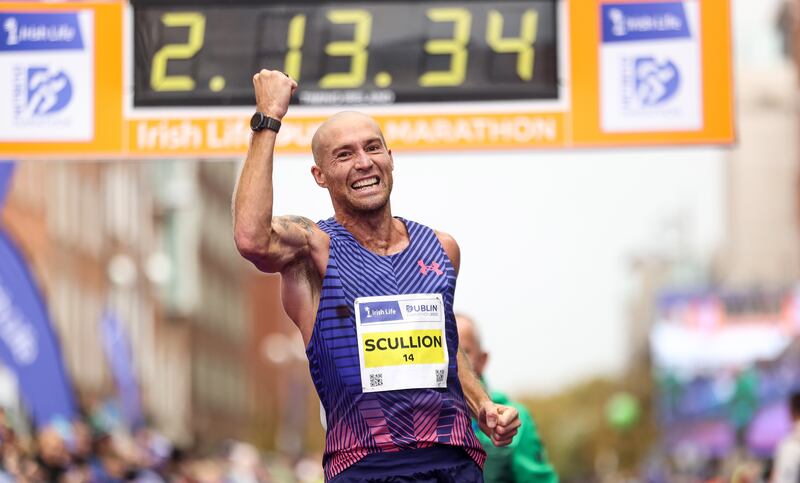 The Dublin Marathon: Stephen Scullion. Photograph: Ben Brady