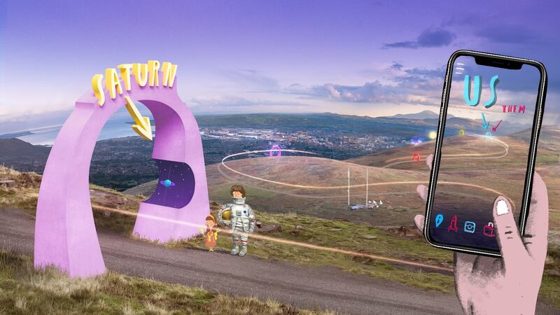 The project seeks to move beyond our normal “us and them” mentality. By asking visitors to imagine a view of Earth from the far reaches of the solar system, Oliver Jeffers hopes “us and them” will become just “us”.