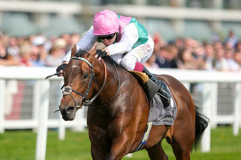 Oisin Murphy riding Jonquil to victory at Newbury Racecourse in April. Photograph: Alan Crowhurst/Getty Images