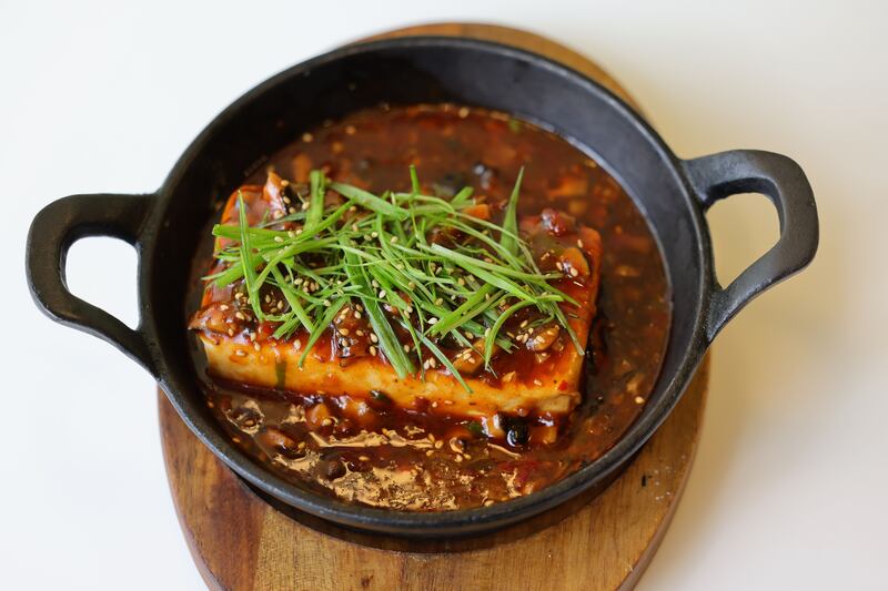 Veggie shiitake mapo tofu at Hawker