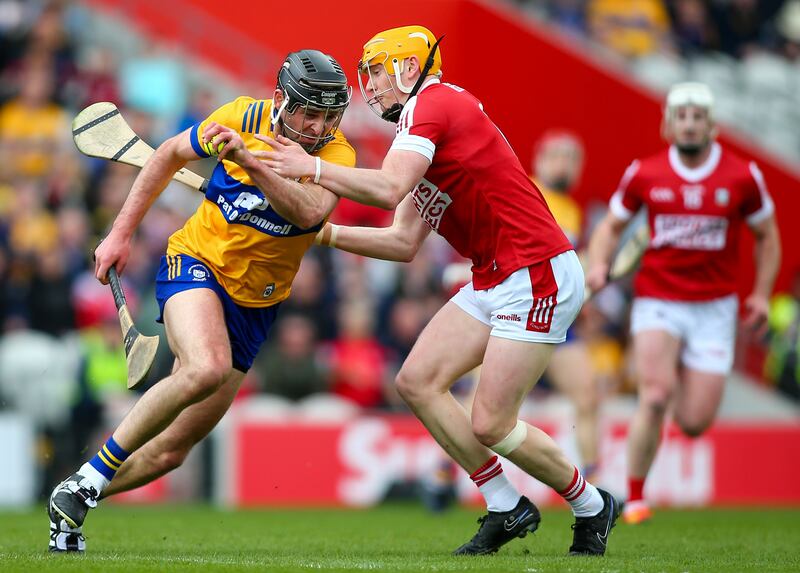 Clare’s Cathal Malone (left) has recently added a scoring element to his game. Photograph: Ken Sutton/Inpho