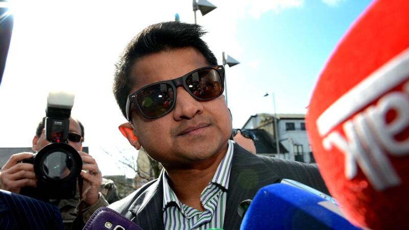 Praveen Halappanavar outside Galway County Hall after the jury in his wife Savita Halappanavar's inquest returned a unanimous verdict of death by medical misadventure. Photograph: PA