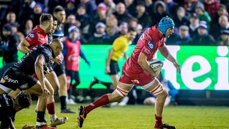 Ex-Leinster and Munster-bound Tadhg Beirne scores a stunning team try in the round five win away to Bath  last January at the Recreation Ground. Photograph: Dan Mullan/Getty Images