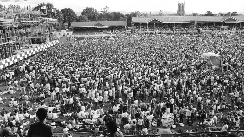 The  12,000 fans at the Chris de Burgh concert at the RDS on July 4th, 1973. Photograph: Kevin McMahon