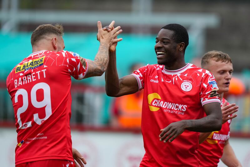 Mipo Odubeko looks to have regained his scoring form at the right time for Shelbourne. Photograph: James Lawlor/Inpho