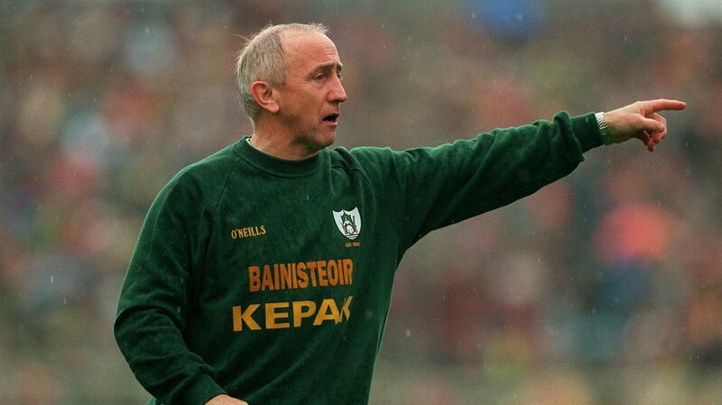 Meath manager Seán Boylan during a replay against Kildare at Croke Park in August 1997. Photograph: Frank Miller