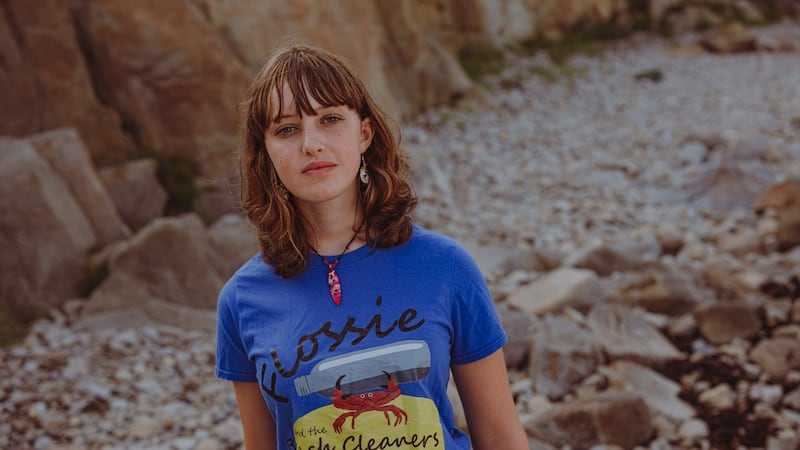 Volunteer beach cleaner Flossie Donnelly in An Cuan: Dublin Bay