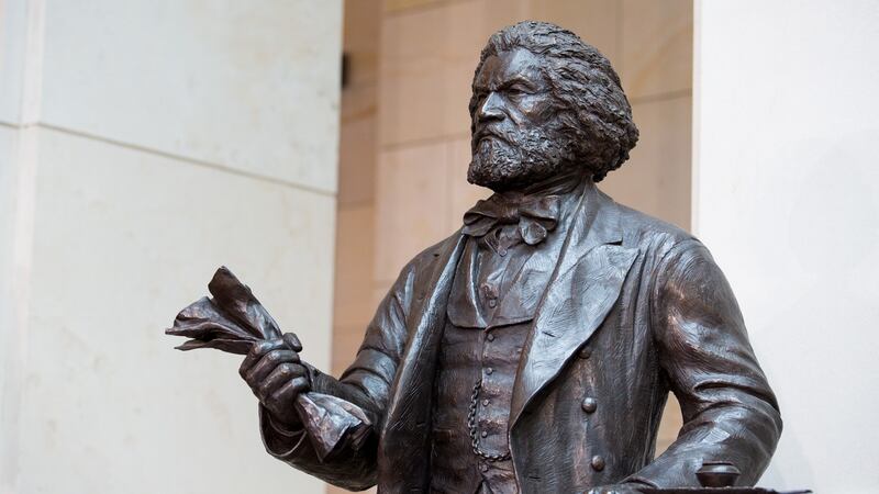 The Frederick Douglass Statue in Emancipation Hall at the US Capitol Visitors Center. Photograph: Drew Angerer/Getty