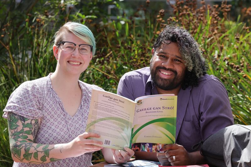 Raine Greenhart and partner Charles-Rose Greenhart. Photograph: Alan Betson