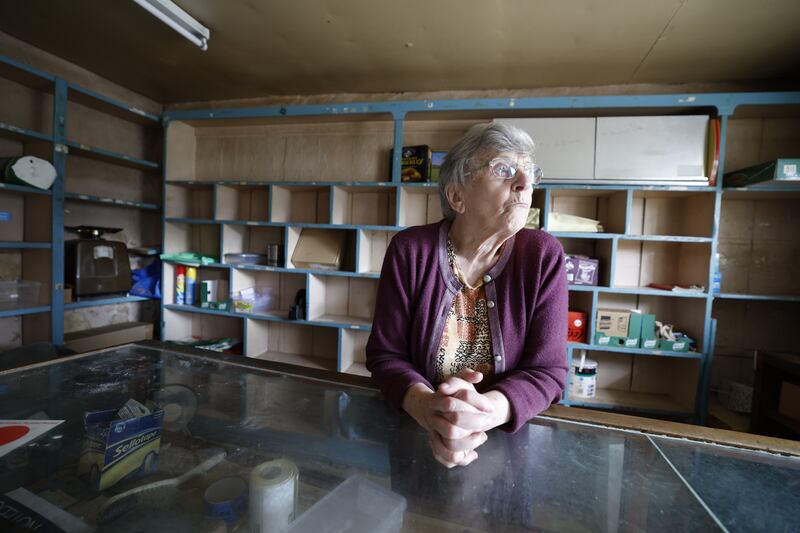 Narraghmore's former postmistress Kathleen Hickey who with her husband took over the post office from family in 1956.  