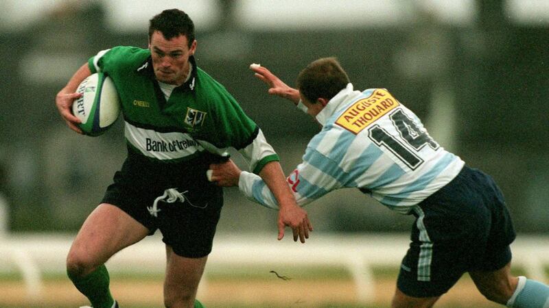Nigel Carolan in action for Connacht against Racing in 1998. Photograph: Lorraine O’Sullivan/Inpho