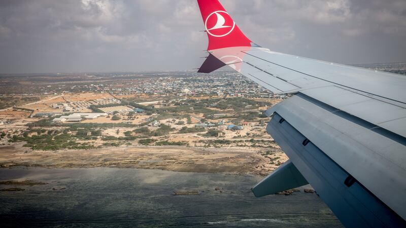 The approach to Mogadishu, Somalia. Photograph: Sally Hayden